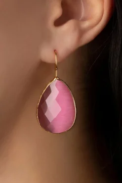 Hot Lavina Stone Oorbellen In Roze Vrouwen Sieraden