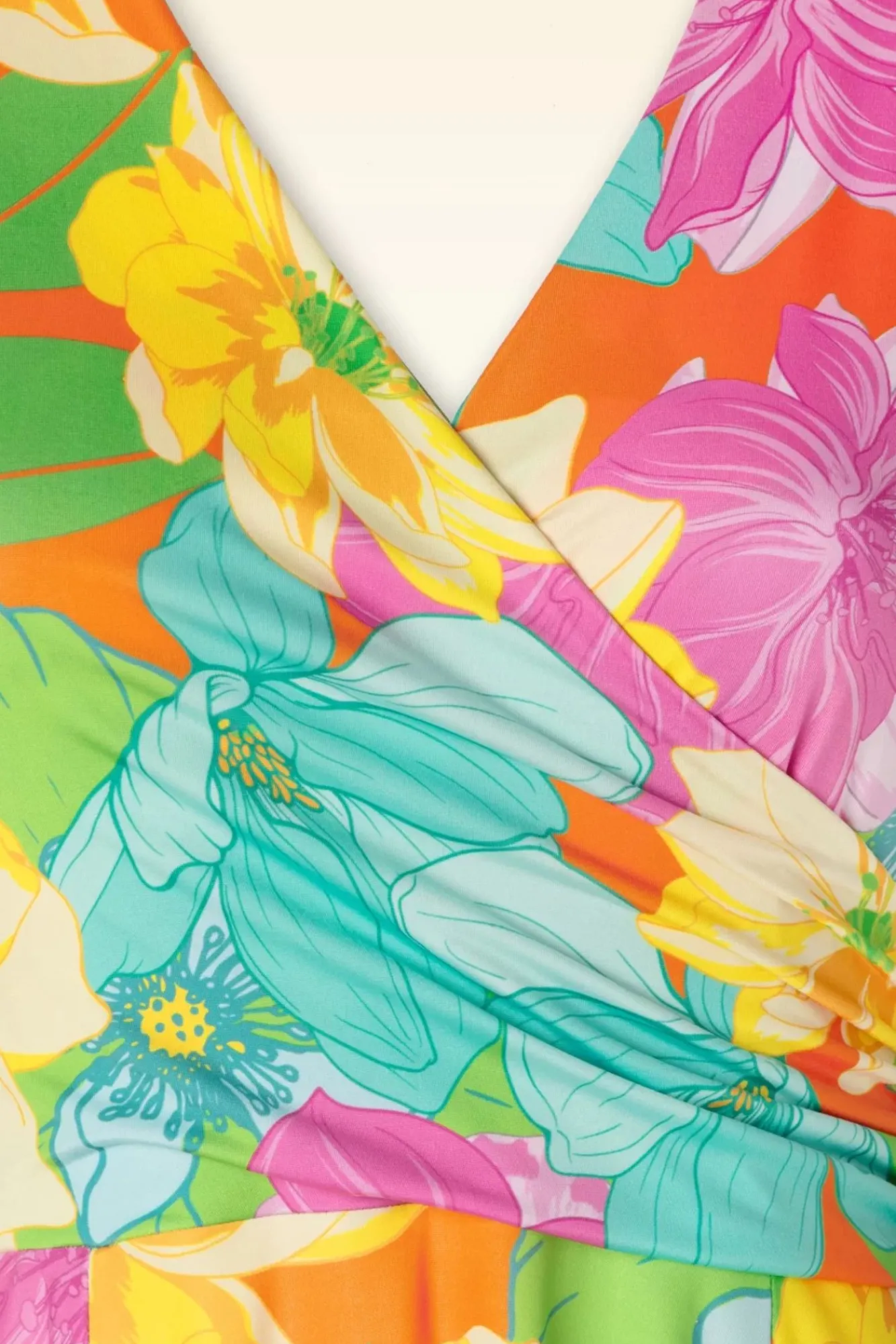 Outlet Layla Bright Floral Swing Jurk In Multi Vrouwen Plus Size Jurken