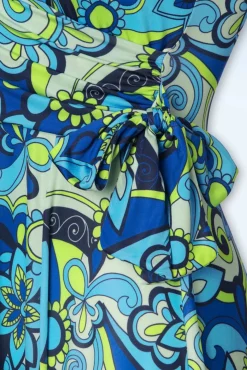 Online Layla Floral Swing Jurk In Turquoise Vrouwen Plus Size Jurken