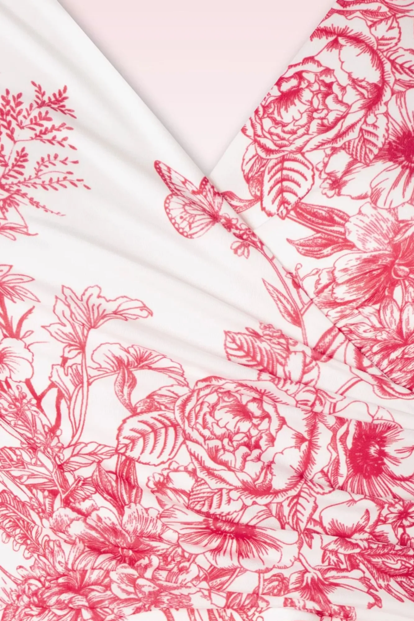 Outlet Layla Floral Swing Jurk In Wit En Rood Vrouwen Plus Size Jurken