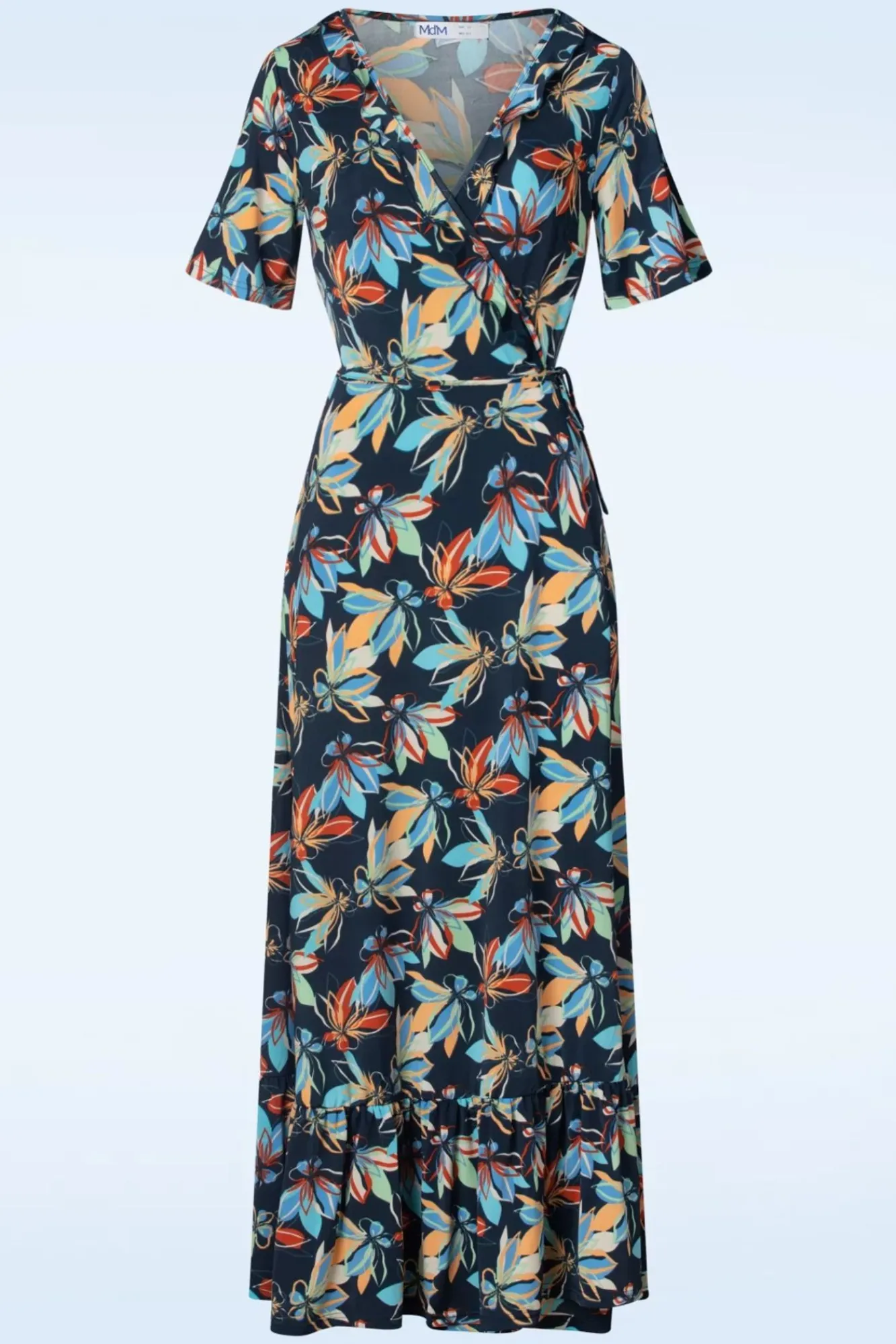Outlet Lenia Floral Maxi Jurk In Blauw Vrouwen Maxi Jurken