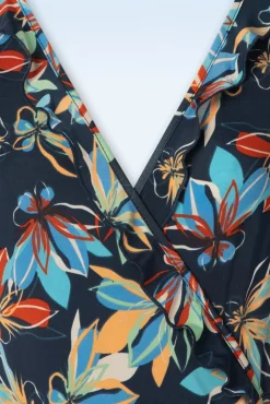 Outlet Lenia Floral Maxi Jurk In Blauw Vrouwen Maxi Jurken