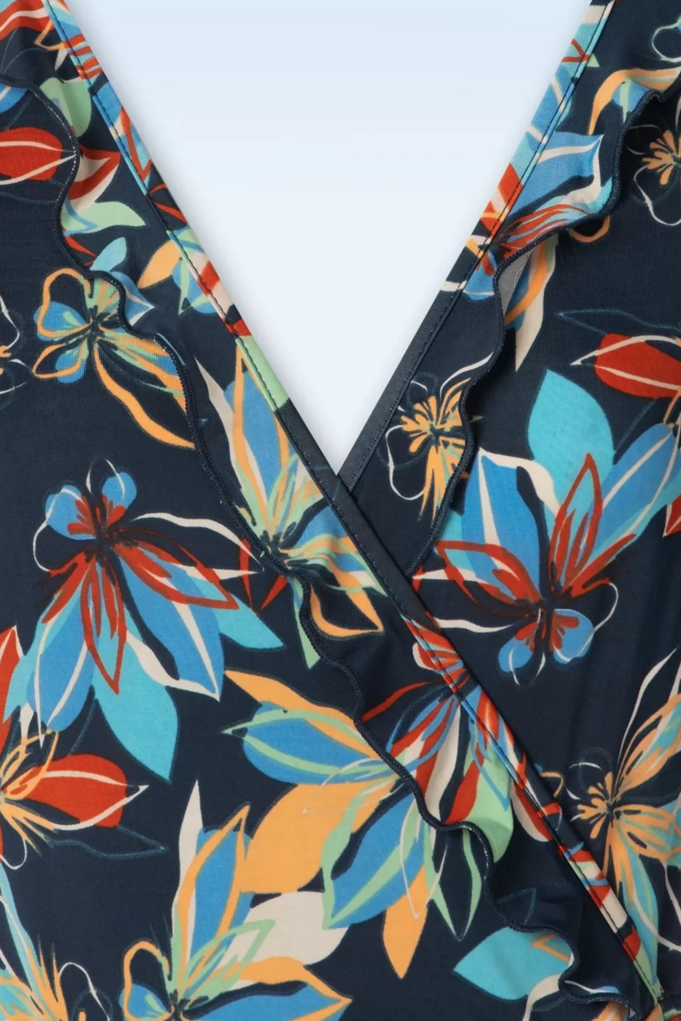 Outlet Lenia Floral Maxi Jurk In Blauw Vrouwen Maxi Jurken