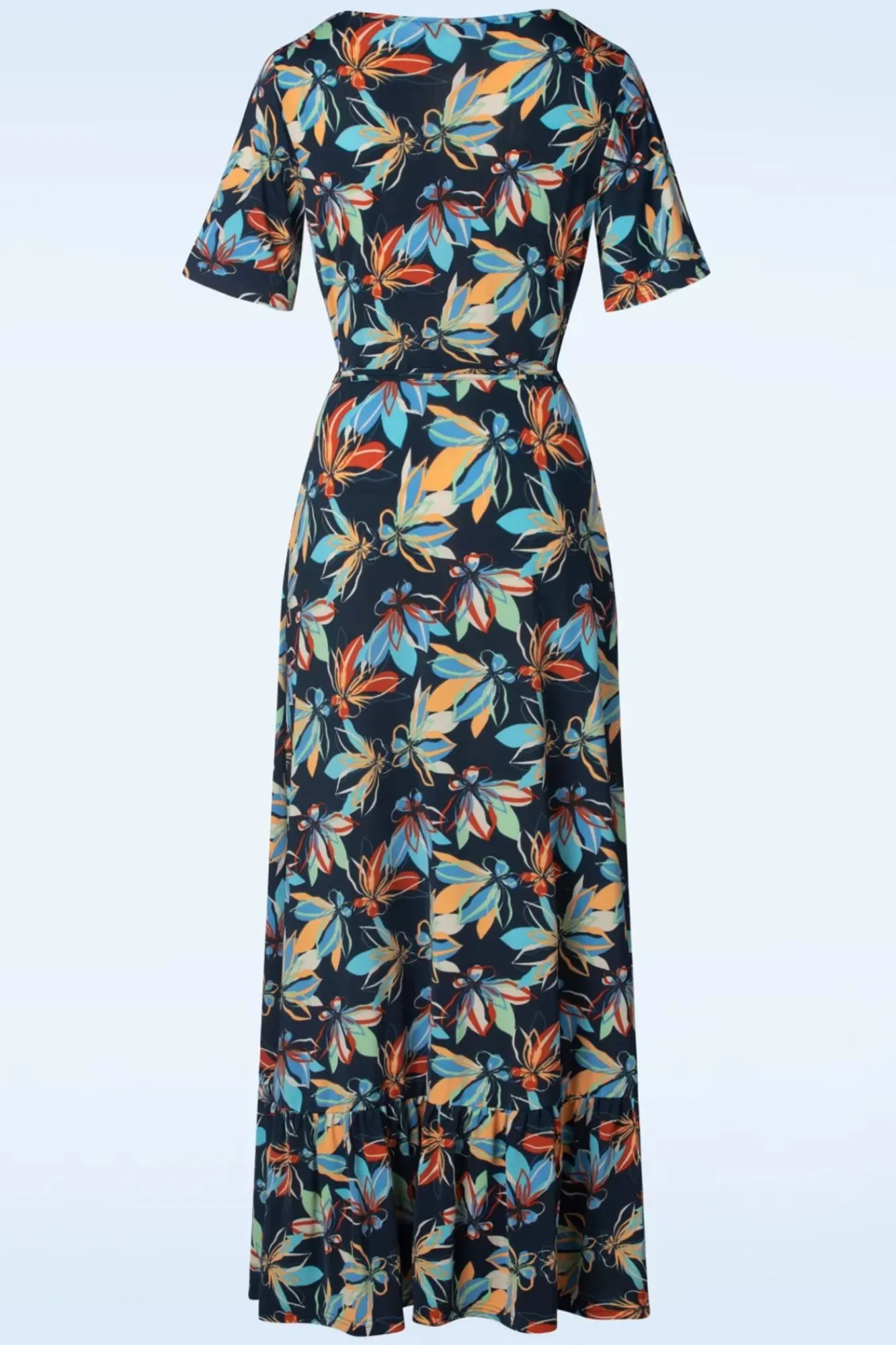 Outlet Lenia Floral Maxi Jurk In Blauw Vrouwen Maxi Jurken