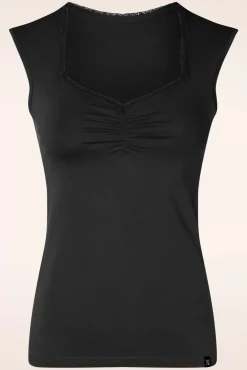 New Let Romance Rule Top In Zwart Vrouwen Tops