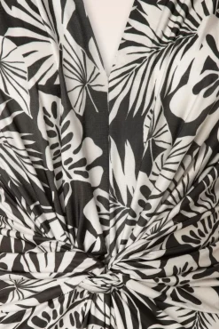 Hot Lina Leaf Print Jumpsuit In Zwart Vrouwen Playsuits & Jumpsuits