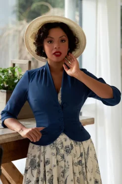Best Liza Lee Becoming Versatility Chic Blazer In Marineblauw Vrouwen Jassen