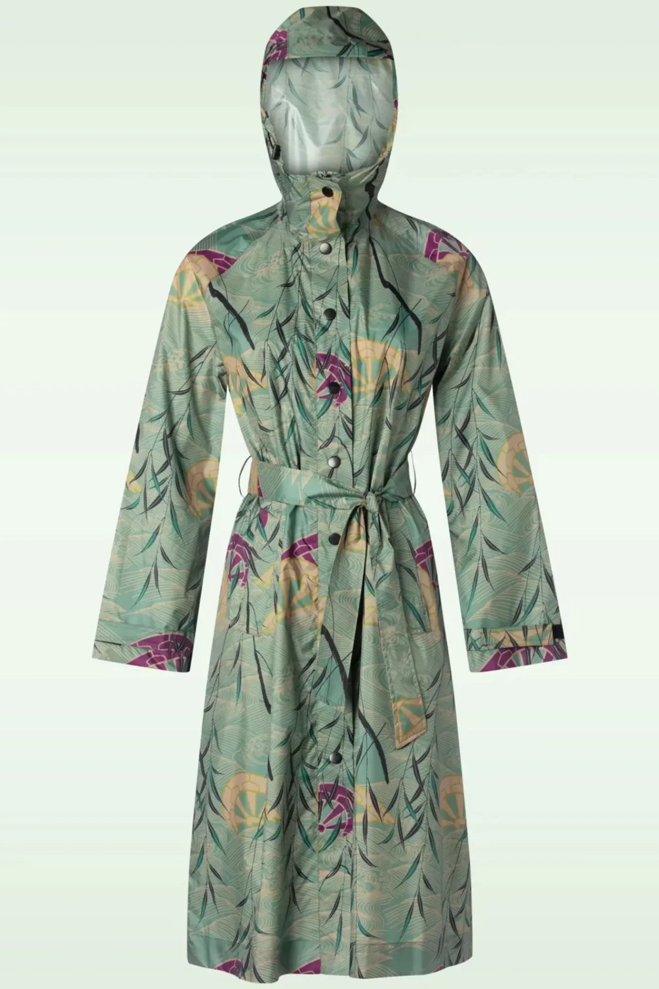 Hot Lizzy Regenjas In Dusty Turkoois Vrouwen Jassen