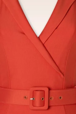 Hot Lois Pencil Jurk In Rood Vrouwen Effen Jurken