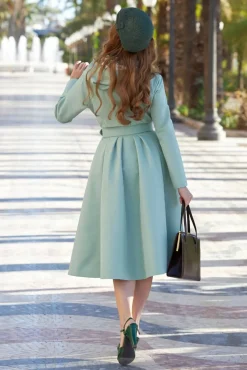 Lorily Minty Floral Reversible Waterafstotende Jas In Mint Vrouwen Jassen