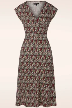 Clearance Lot Navarro Midi-Jurk In True Rood Vrouwen Midi Jurken