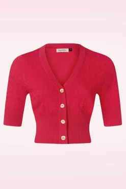 Sale Love Heart Cardigan In Rood Vrouwen Vestjes