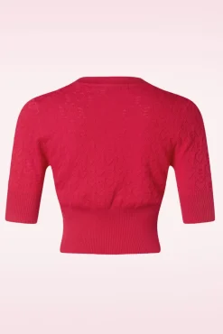 Sale Love Heart Cardigan In Rood Vrouwen Vestjes