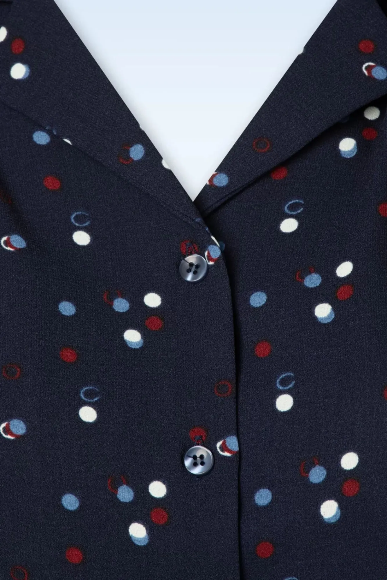 Hot Luana Chalk Polka Blouse In Marineblauw Vrouwen Blouses