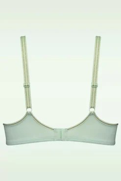 Best Lucky Clover Padded Balcony Bh In Mintgroen En Goud Vrouwen Bh's