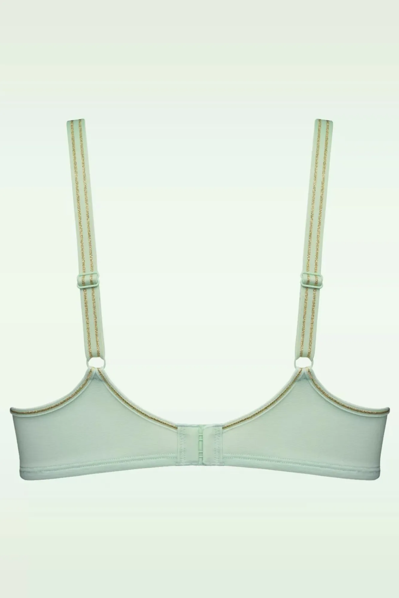 Best Lucky Clover Padded Balcony Bh In Mintgroen En Goud Vrouwen Bh's
