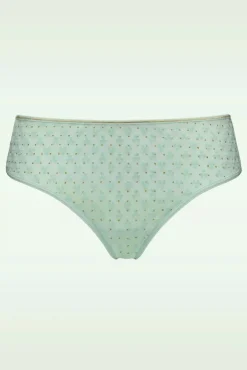 New Lucky Clover Slip In Mintgroen En Goud Vrouwen Lingerie
