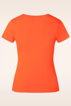 Clearance Lucky T-Shirt In Oranje Vrouwen T-Shirts