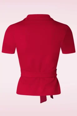 Sale Maggie Wikkeltop In Rood Vrouwen Truitjes