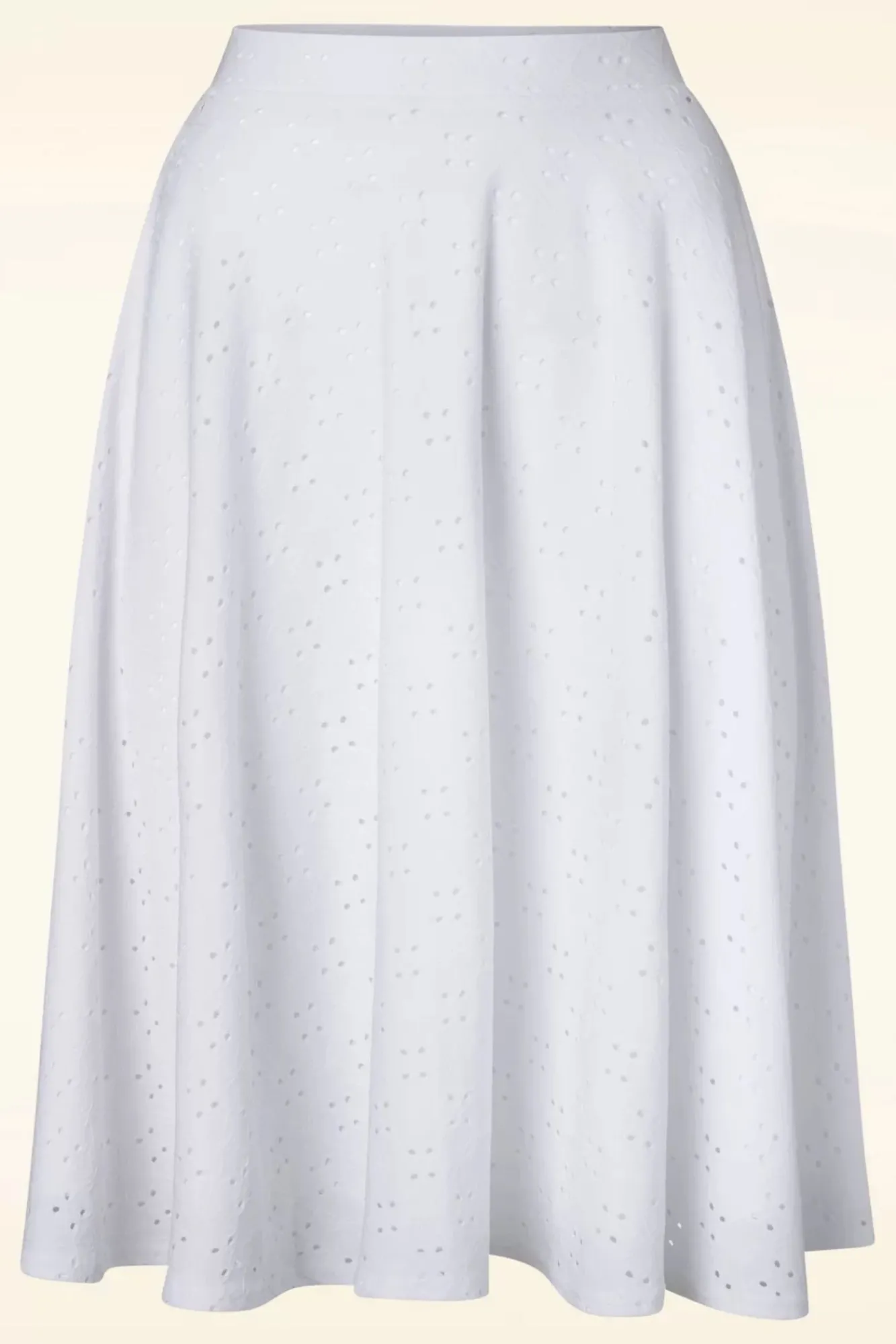 Clearance Mandy Swing Rok In Wit Vrouwen Rokken