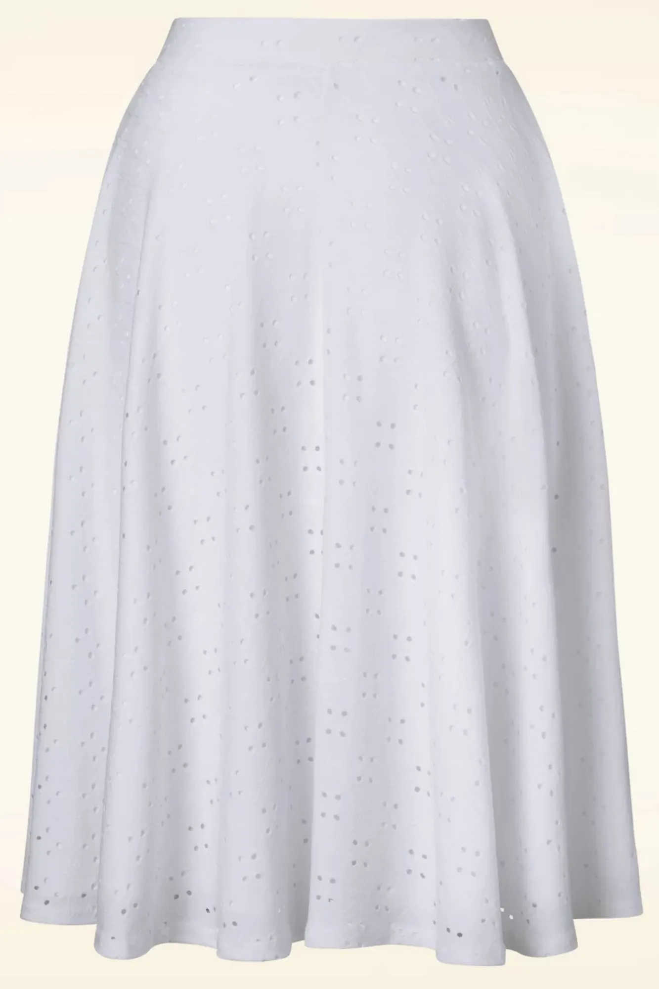 Clearance Mandy Swing Rok In Wit Vrouwen Rokken