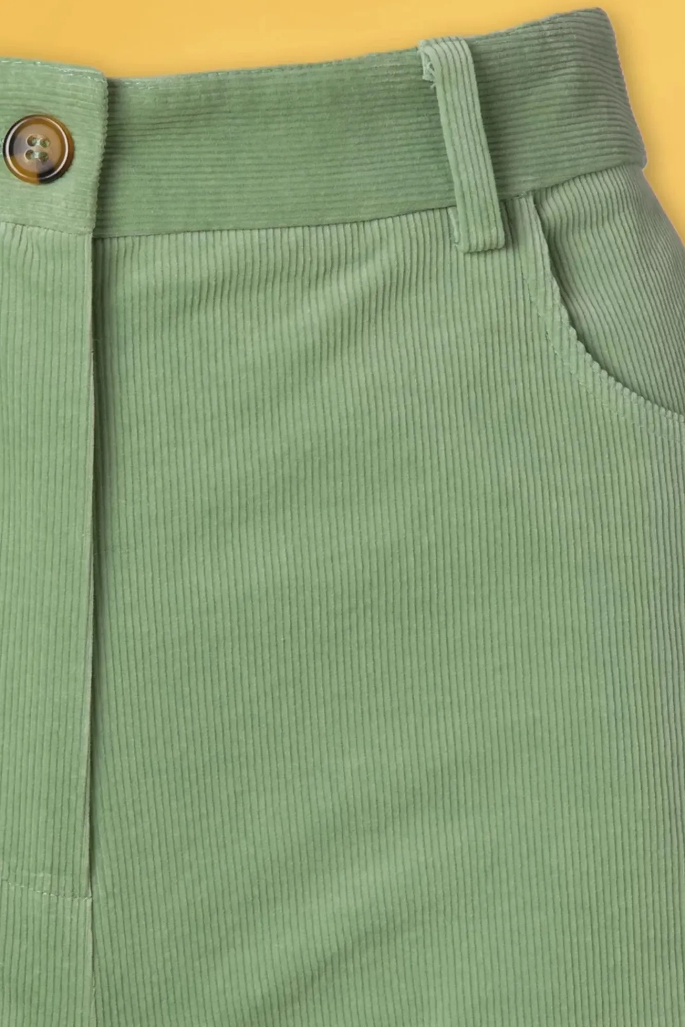 Hot Marcie Babyrib Broek In Basilicumgroen Vrouwen Broeken