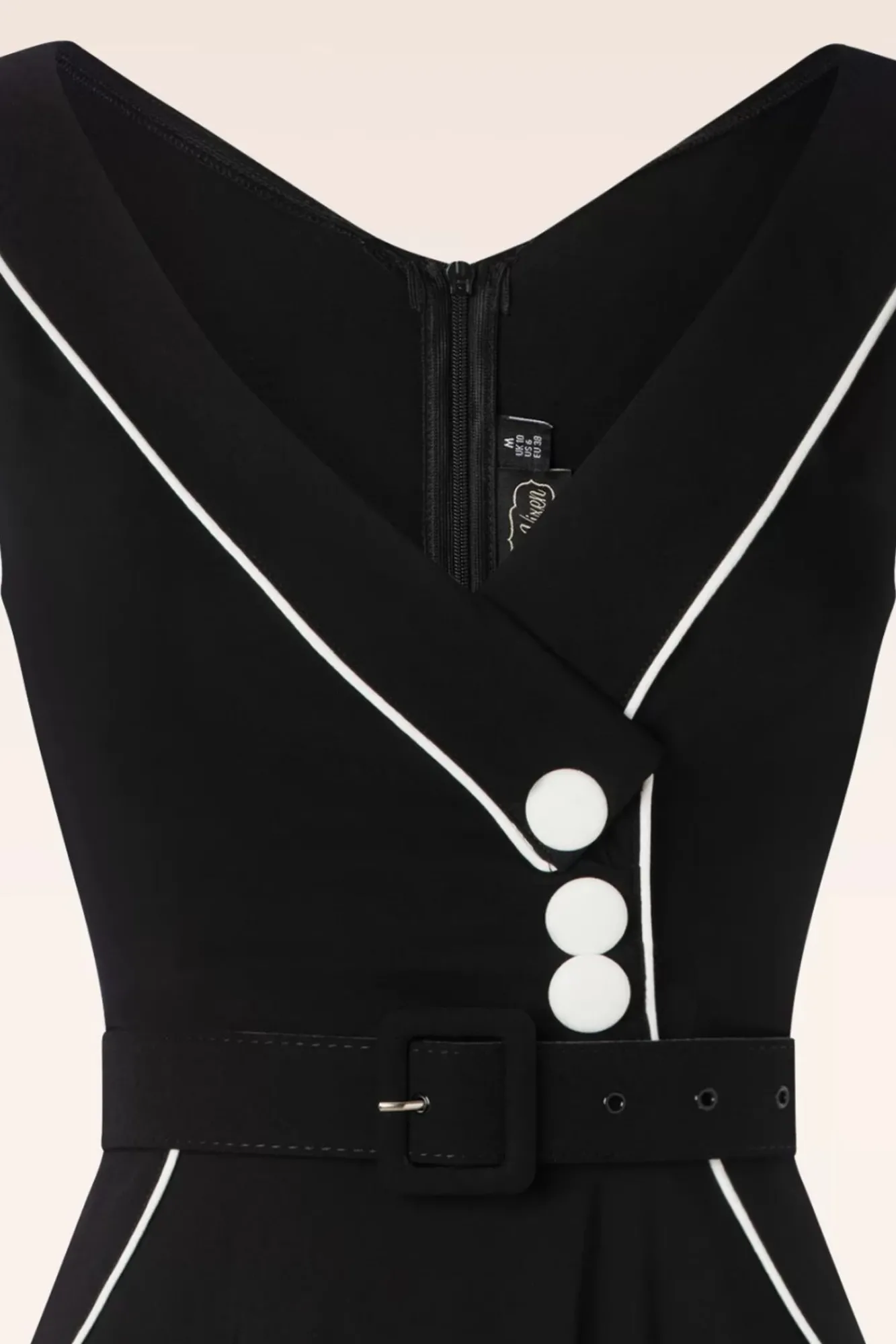 Outlet Marica Visgraat Swingjurk In Zwart Vrouwen Plus Size Jurken