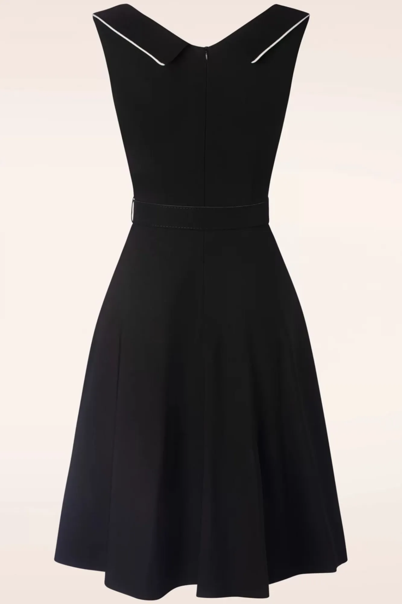 Outlet Marica Visgraat Swingjurk In Zwart Vrouwen Plus Size Jurken