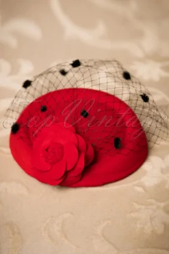 Discount Marilyn Fascinator In Rood Vrouwen Haaraccessoires