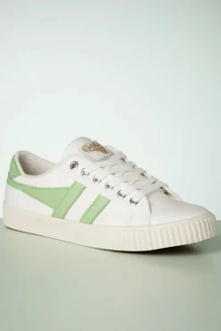 Clearance Mark Cox Tennis Sneakers In Gebroken Wit En Patina Groen Vrouwen Sneakers