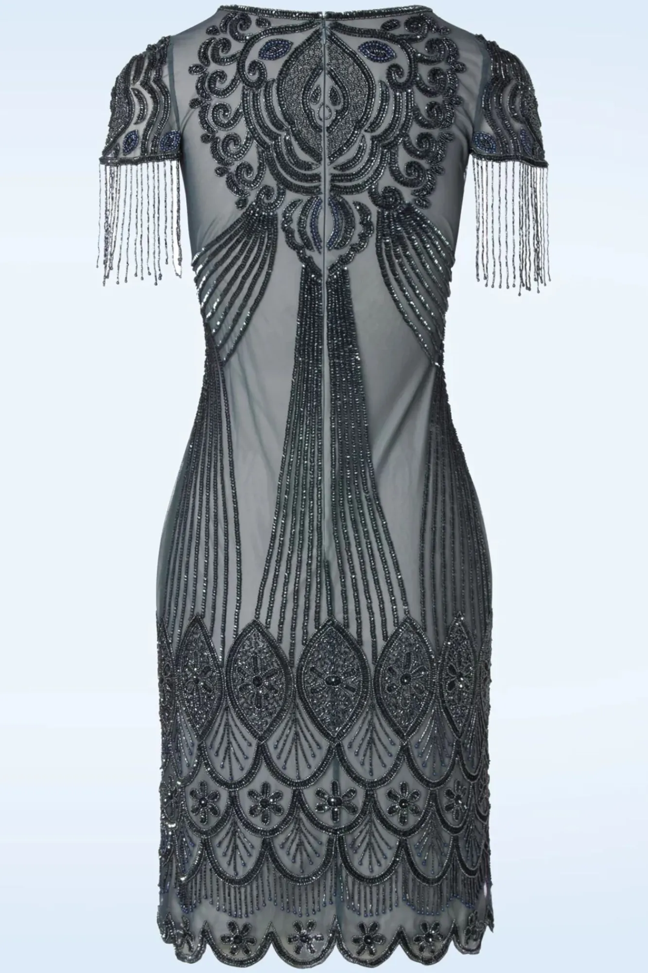 Sale Marta Flapper Jurk In Blauw En Grijs Vrouwen A Lijn Jurken