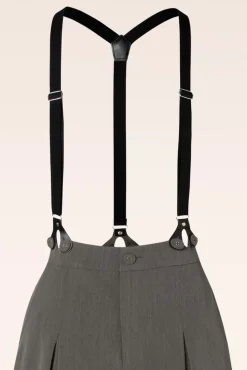 Clearance Martha Krijtstreepbroek Met Bretels In Grijs Vrouwen Broeken