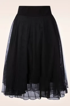 New Mendy Mesh Gelaagde Rok In Zwart Vrouwen Rokken