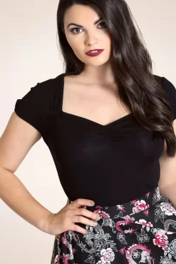 Clearance Mia Top In Zwart Vrouwen Tops