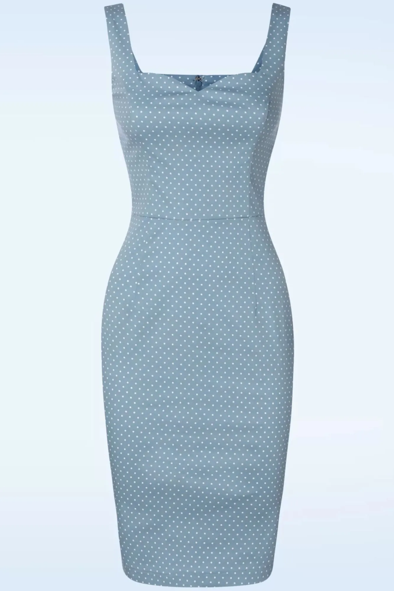 Michaella Polka Dot Pencil Jurk In Blauw Vrouwen Strakke Jurken