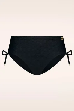 Hot Mid Waist Bikinibroekje In Zwart Snake Vrouwen Bikini's