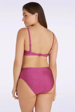 Sale Mid Waist Coral Bikinibroekje In Paars Vrouwen Bikini's