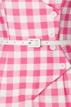 Best Midge Gingham Jumpsuit In Roze Vrouwen Playsuits & Jumpsuits
