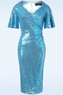 New Million Dollar Baby Jurk In Baby Blauw Vrouwen Plus Size Jurken