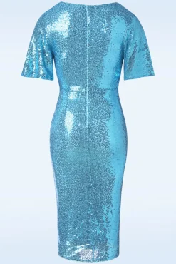 New Million Dollar Baby Jurk In Baby Blauw Vrouwen Plus Size Jurken