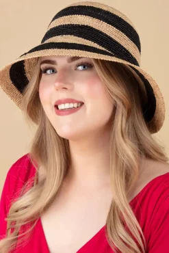 Hot Mindy Travel Hoed In Beige En Zwart Vrouwen Hoeden & Fascinators