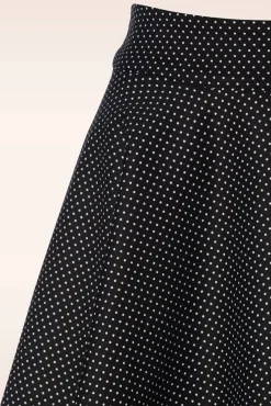 Online Mini Polka Queen Swing Rok In Zwart Vrouwen Rokken
