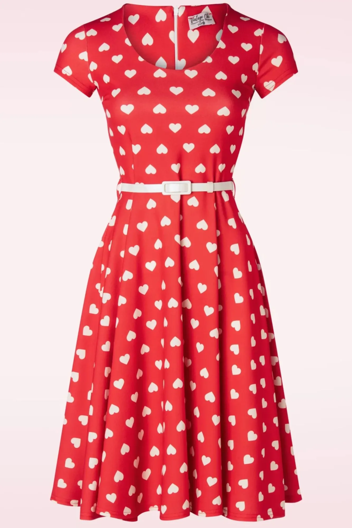 Outlet Minnie Hearts Swing Jurk In Rood Vrouwen Plus Size Jurken