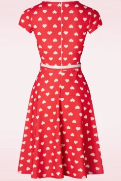 Outlet Minnie Hearts Swing Jurk In Rood Vrouwen Plus Size Jurken
