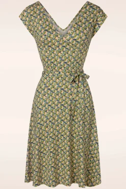 Outlet Mira Merlini Jurk In Woodbine Groen Vrouwen Swing Jurken