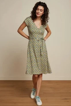 Outlet Mira Merlini Jurk In Woodbine Groen Vrouwen Swing Jurken