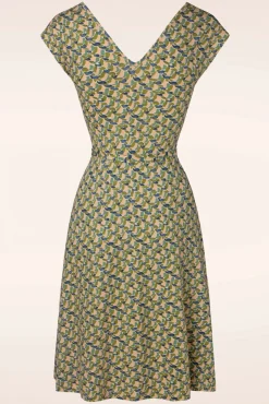 Outlet Mira Merlini Jurk In Woodbine Groen Vrouwen Swing Jurken