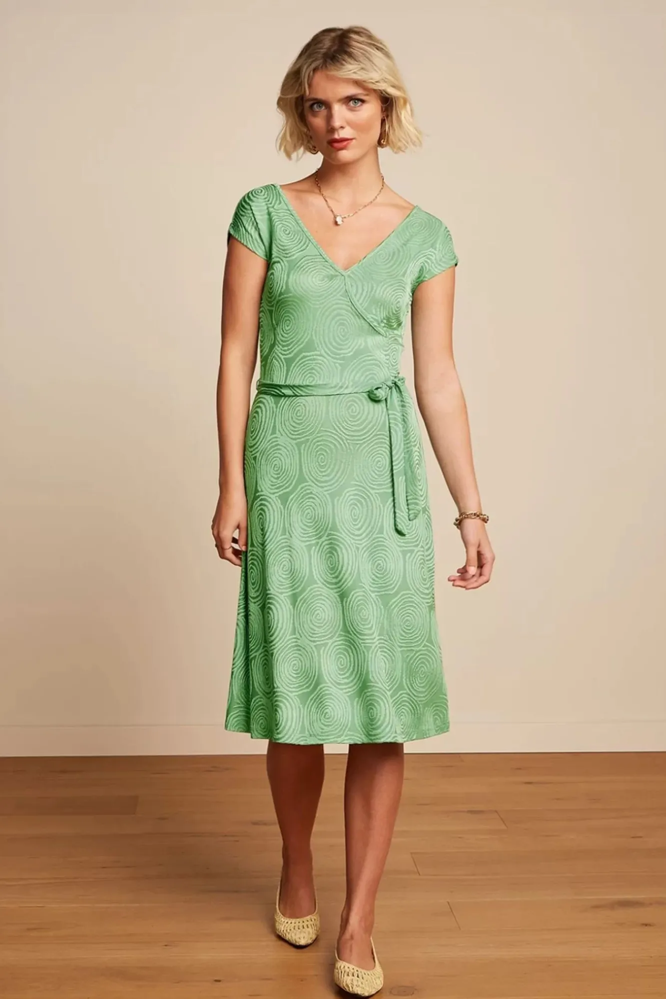 Discount Mira Pop-Up Jurk In Mineraalgroen Vrouwen Plus Size Jurken