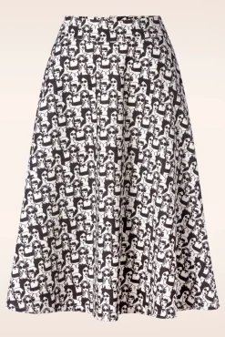 Best Miss Model Swing Rok In Wit En Zwart Vrouwen Rokken