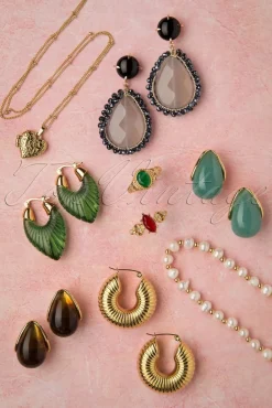 New Molly Oorbellen In Goud En Bruin Vrouwen Sieraden